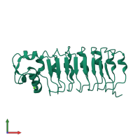 PDB entry 1otn coloured by chain, front view.