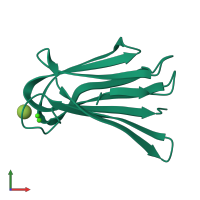 PDB entry 1our coloured by chain, front view.