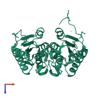 Cytosine deaminase in PDB entry 1ox7, assembly 1, top view.