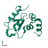 Monomeric assembly 11 of PDB entry 1oxn coloured by chemically distinct molecules, front view.