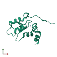 Monomeric assembly 1 of PDB entry 1oxn coloured by chemically distinct molecules, front view.