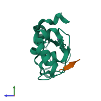 Hetero dimeric assembly 5 of PDB entry 1oxn coloured by chemically distinct molecules, side view.