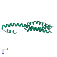 PDB entry 1oxz coloured by chain, top view.