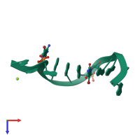 PDB entry 1p1y coloured by chain, top view.