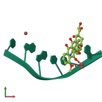 PDB entry 1p20 coloured by chain, front view.