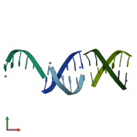 PDB entry 1p26 coloured by chain, front view.