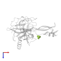 SULFATE ION in PDB entry 1p2o, assembly 2, top view.