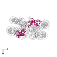 Histone H2A type 1 in PDB entry 1p3i, assembly 1, top view.