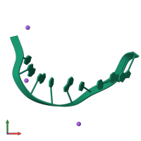 PDB entry 1p4z coloured by chain, front view.