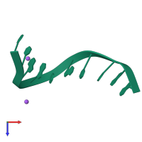 PDB entry 1p4z coloured by chain, top view.