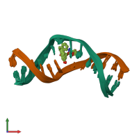 PDB entry 1p96 coloured by chain, ensemble of 10 models, front view.