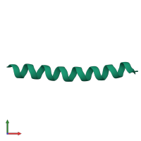 PDB entry 1p9i coloured by chain, front view.