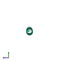 PDB entry 1p9i coloured by chain, side view.