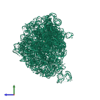 PDB entry 1p9x coloured by chain, side view.