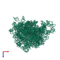 PDB entry 1p9x coloured by chain, top view.