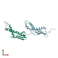 PDB entry 1p9y coloured by chain, front view.