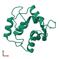 PDB entry 1pal coloured by chain, front view.