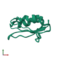 PDB entry 1pav coloured by chain, ensemble of 10 models, front view.