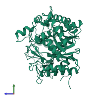 6-phospho-beta-galactosidase in PDB entry 1pbg, assembly 1, side view.
