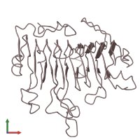 PDB entry 1pcl coloured by chain, front view.