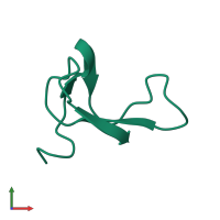 PDB entry 1pdc coloured by chain, front view.