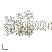 PDB entry 1pdl coloured by chain, front view.