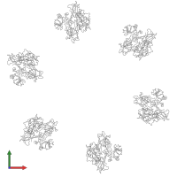 Baseplate wedge protein gp8 in PDB entry 1pdm, assembly 1, front view.