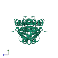 Parkinson disease protein 7 in PDB entry 1pdv, assembly 1, side view.