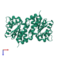 Parkinson disease protein 7 in PDB entry 1pdv, assembly 1, top view.