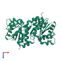Parkinson disease protein 7 in PDB entry 1pdw, assembly 1, top view.