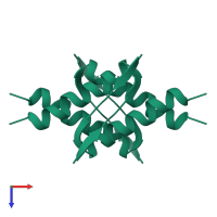 Cellular tumor antigen p53 in PDB entry 1pes, assembly 1, top view.