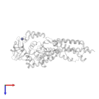 ZINC ION in PDB entry 1pfy, assembly 1, top view.
