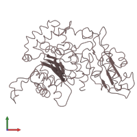 PDB entry 1pgi coloured by chain, front view.