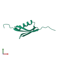 PDB entry 1pgx coloured by chain, front view.