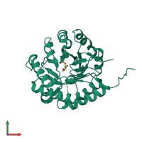 PDB entry 1phw coloured by chain, front view.