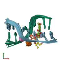 PDB entry 1pik coloured by chain, ensemble of 4 models, front view.