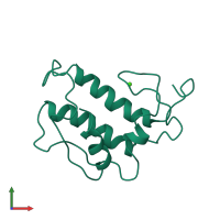 PDB entry 1pir coloured by chain, front view.