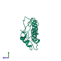 PDB entry 1pir coloured by chain, side view.