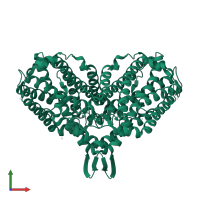 Ribonucleoside-diphosphate reductase 1 subunit beta in PDB entry 1piy, assembly 1, front view.