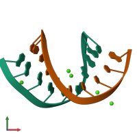 PDB entry 1pjg coloured by chain, front view.