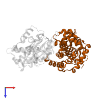 Cyclin-A2 in PDB entry 1pkd, assembly 1, top view.