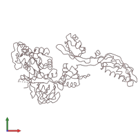 PDB entry 1pn6 coloured by chain, front view.