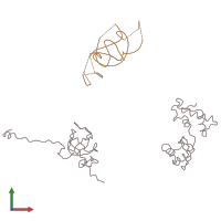 PDB entry 1pn7 coloured by chain, front view.