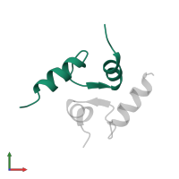 Troponin C, skeletal muscle in PDB entry 1pon, assembly 1, front view.