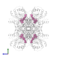 FLAVIN-ADENINE DINUCLEOTIDE in PDB entry 1pow, assembly 1, side view.