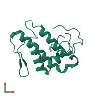 PDB entry 1ppa coloured by chain, front view.