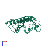 PDB entry 1ppa coloured by chain, top view.