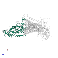 Photosynthetic reaction center cytochrome c subunit in PDB entry 1prc, assembly 1, top view.