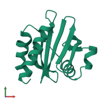 PDB entry 1prq coloured by chain, front view.