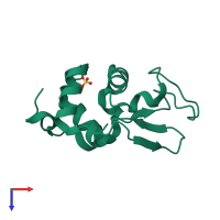PDB entry 1ps5 coloured by chain, top view.